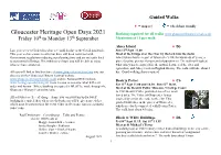 Gloucester Heritage Open Days 2021 Booking Required for All Walks Friday 10Th to Monday 13Th September Maximum of 15 Per Walk