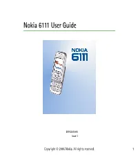 Nokia 6111 User Guide in English