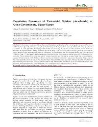 Population Dynamics of Terrestrial Spiders -.:: Natural Sciences Publishing