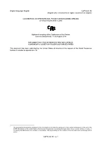 Rosewood) to CITES Appendix II.2 the New Listings Entered Into Force on January 2, 2017