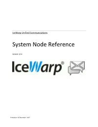 System Node Reference