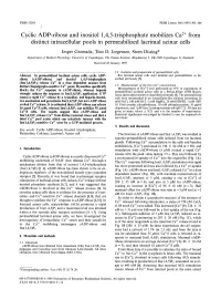 Cyclic ADP-Ribose and Inositol 1,4,5-Trisphosphate Mobilizes Ca 2+ from Distinct Intracellular Pools in Permeabilized Lacrimal Acinar Cells Jesper Gromada, Tino D