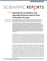 Neandertal Cannibalism and Neandertal Bones Used As Tools In