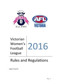 Rules and Regulations