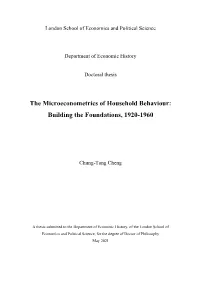 The Microeconometrics of Household Behaviour
