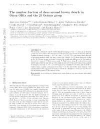 The Number Fraction of Discs Around Brown Dwarfs in Orion Ob1a and the 25 Orionis Group 3