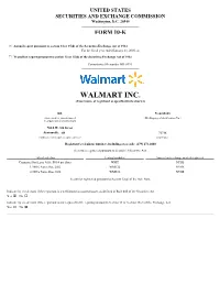 WALMART INC. (Exact Name of Registrant As Specified in Its Charter) ______