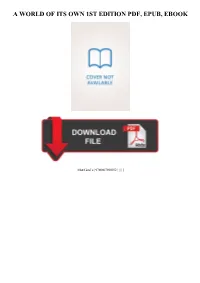 A World of Its Own 1St Edition Ebook