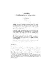 Ciphire Mail Email Encryption and Authentication