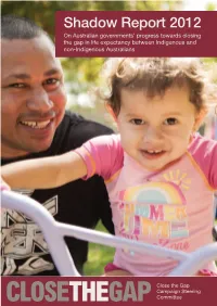 CLOSE the GAP SHADOW REPORT 2012 We Call For