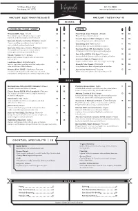 Cocktail Specialità | 15 Wines Birre Reds