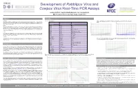 Development of Rabbitpox Virus and Cowpox Virus Real-Time PCR Assays