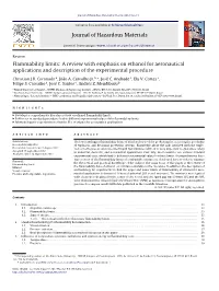 Flammability Limits: a Review with Emphasis on Ethanol for Aeronautical