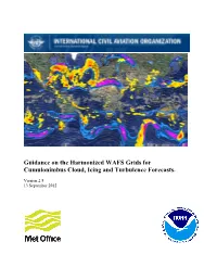 Guidance on the Harmonized WAFS Grids for Cumulonimbus Cloud, Icing and Turbulence Forecasts
