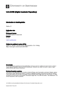Introduction Tointerlinguistics