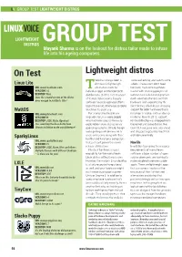 Lightweight Distros on Test