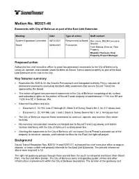 Motion No. M2021-46 Easements with City of Bellevue As Part of the East Link Extension
