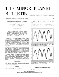 The Minor Planet Bulletin
