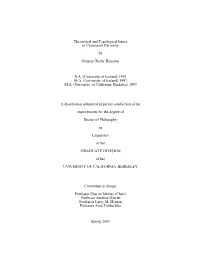 Theoretical and Typological Issues in Consonant Harmony by Gunnar Ólafur Hansson BA
