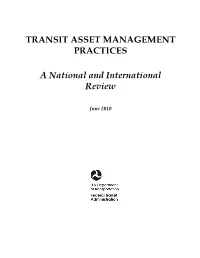 Transit Asset Management Practices