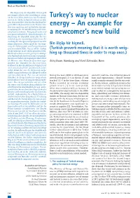 Turkey's Way to Nuclear Energy – an Example for a Newcomer's New Build
