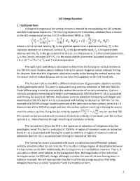 1 QG Omega Equation 1. Traditional Form a Diagnostic Expression For