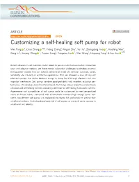 Customizing a Self-Healing Soft Pump for Robot