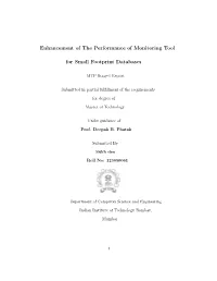 Enhancement of the Performance of Monitoring Tool for Small Footprint