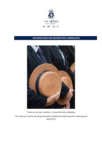 Information for Prospective Candidates