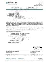 ISO 18562 Particulates and VOC GLP Report