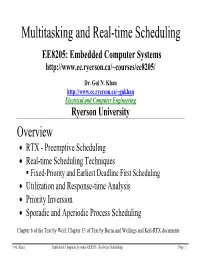 Multitasking and Real-Time Scheduling