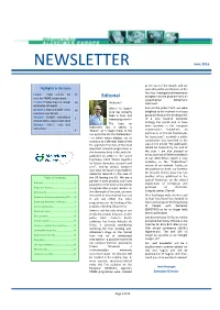 NEWSLETTER June 2016