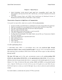 Optical Sources • Optical Transmitter Coverts Electrical