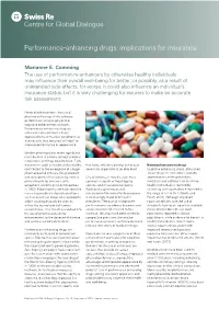 Performance-Enhancing Drugs: Implications for Insurance