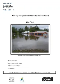 Wide Bay – Widgee Creek Waterwatch Network Report