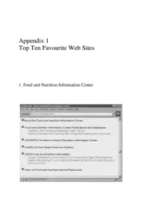 Appendix 1 Top Ten Favourite Web Sites