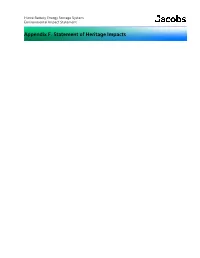Appendix F. Statement of Heritage Impacts