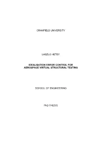 Cranfield University Laszlo Hetey Idealisation Error