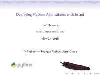 Deploying Python Applications with Httpd