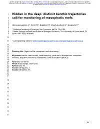 Distinct Benthic Trajectories Call for Monitoring of Mesophotic Reefs