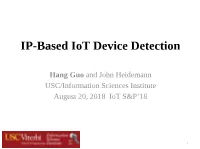 IP-Based Iot Device Detection