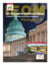 Program – IEOM 2018 Washington DC