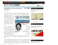 Humanitarian Intervention Before Youtube - Not Even Past