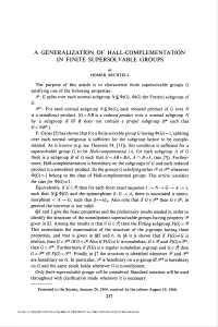 In Finite Supersolvable Groups