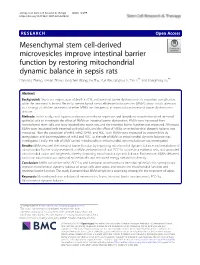 Mesenchymal Stem Cell-Derived Microvesicles Improve Intestinal
