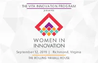 THE VITA INNOVATION PROGRAM Presents