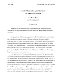 A Small Village in the Age of Extremes: the Häusern Experiment