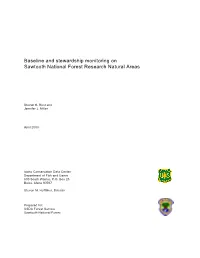 Baseline and Stewardship Monitoring on Sawtooth National Forest Research Natural Areas