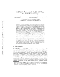 BETULA: Numerically Stable CF-Trees for BIRCH Clustering?