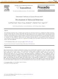 Development of Antisocial Behaviour
